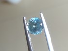 Pastel Blue Zircon, Very Clean and Shiny, Round Cut, 7mm