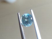 Pastel Blue Zircon, Very Clean and Shiny, Round Cut, 7mm