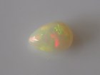 3ct Colourful African Opal with a Perfect Pear Shape