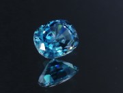 Wide and large Blue Zircon from Cambodia for Sale with great peacock blue colour. This Zircon is completely spotless, perfectly clean (FL) and cut in a Cushion shape. 