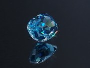 Wide and large Blue Zircon from Cambodia for Sale with great peacock blue colour. This Zircon is completely spotless, perfectly clean (FL) and cut in a Cushion shape. 