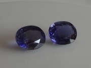 Affordable Purple Iolite Gemstones Pair with oval cut