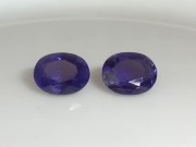 Affordable Purple Iolite Gemstones Pair with oval cut