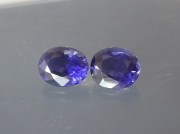 Affordable Purple Iolite Gemstones Pair with oval cut