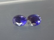 Affordable Purple Iolite Gemstones Pair with oval cut