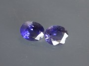 Affordable Purple Iolite Gemstones Pair with oval cut