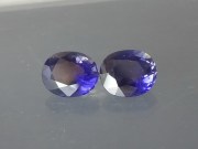 Affordable Purple Iolite Gemstones Pair with oval cut