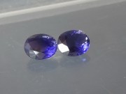 Affordable Purple Iolite Gemstones Pair with oval cut