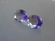 Affordable Purple Iolite Gemstones Pair with oval cut