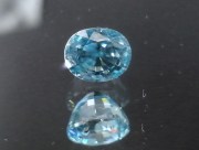 Buy excellent oval B-grade sky blue Zircon from Cambodia 3.5ct