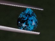 Rare blue AAA color grade best possible blue color for natural blue Zircon pear / drop shape