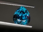 Rare blue AAA color grade best possible blue color for natural blue Zircon pear / drop shape