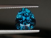 Rare blue AAA color grade best possible blue color for natural blue Zircon pear / drop shape