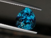 Rare blue AAA color grade best possible blue color for natural blue Zircon pear / drop shape