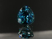 Rare blue AAA color grade best possible blue color for natural blue Zircon pear / drop shape