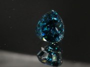 Rare blue AAA color grade best possible blue color for natural blue Zircon pear / drop shape