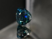 Rare blue AAA color grade best possible blue color for natural blue Zircon pear / drop shape