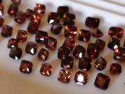 Natural Cambodia Zircon Wholesale Lot: square princess cut orange to sugar brown unheated raw natural zircon discounted