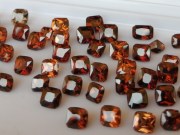 Natural Cambodia Zircon Wholesale Lot: square princess cut orange to sugar brown unheated raw natural zircon discounted