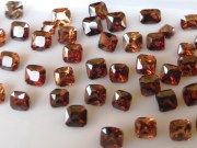 Natural Cambodia Zircon Wholesale Lot: square princess cut orange to sugar brown unheated raw natural zircon discounted