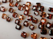 Natural Cambodia Zircon Wholesale Lot: square princess cut orange to sugar brown unheated raw natural zircon discounted