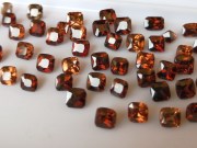 Natural Cambodia Zircon Wholesale Lot: square princess cut orange to sugar brown unheated raw natural zircon discounted