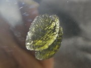 Top Grade Olive Green Moldavite Crystal Specimen from Czech Republic