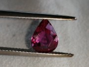 2.25 carats pink-red Ruby wide pear unheated raw from Mozambique