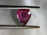 2.25 carats pink-red Ruby wide pear unheated raw from Mozambique