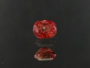 0.865ct red Ruby cushion heated with light elements