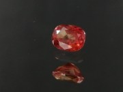 0.865ct red Ruby cushion heated with light elements