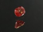 0.865ct red Ruby cushion heated with light elements
