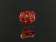 0.865ct red Ruby cushion heated with light elements