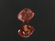 0.865ct red Ruby cushion heated with light elements