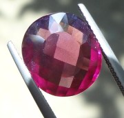 9.335 Carats Rhodolite Flat Fantasy Cut