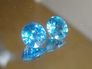 Buy a Large Blue Zircon Round Calibrated Pair from Cambodia