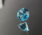 Discounted precision diamond/brilliant cut blue zircon, very clean and shiny