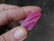 Natural Ruby slab for carving, flat ruby rough to carve