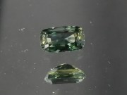 Green and Yellow Sapphire Cushion 7x4mm from Chanthaburi Thailand. 