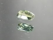 Green and Yellow Sapphire Cushion 7x4mm from Chanthaburi Thailand. 