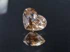 8 carats large heart shape sand yellow orange natural zircon gemstone for pendant