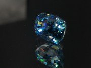 Natural blue Zircon loose gemstone nearly 10 carats cushion cut affordable and cheap value for money gemstone