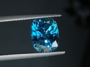 Natural blue Zircon loose gemstone nearly 10 carats cushion cut affordable and cheap value for money gemstone