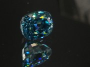 Natural blue Zircon loose gemstone nearly 10 carats cushion cut affordable and cheap value for money gemstone