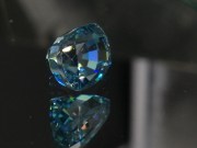 Natural blue Zircon loose gemstone nearly 10 carats cushion cut affordable and cheap value for money gemstone