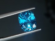 Natural blue Zircon loose gemstone nearly 10 carats cushion cut affordable and cheap value for money gemstone