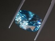 Very shiny and sparkling sky blue zircon cushion, very clean and affordable