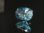 Very shiny and sparkling sky blue zircon cushion, very clean and affordable