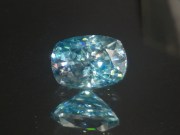 Very shiny and sparkling sky blue zircon cushion, very clean and affordable