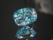 Very shiny and sparkling sky blue zircon cushion, very clean and affordable